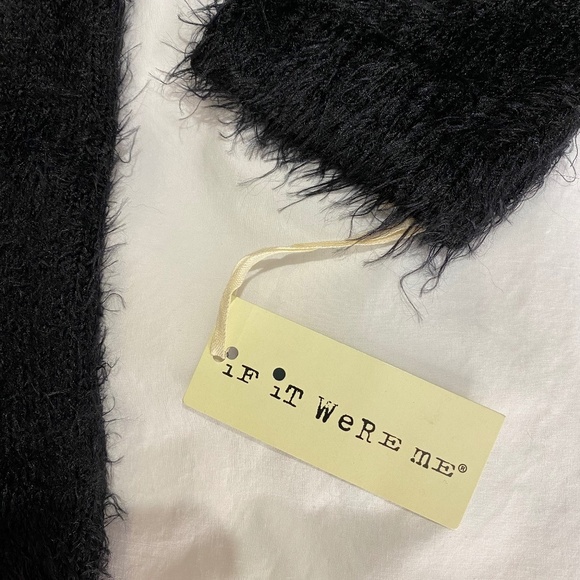 IF IT WERE ME Fuzzy Soft Cozy Black Long Sleeve Sweater Midi Dress Whimsigoth M - Picture 11 of 16